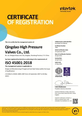 ISO45001 System Certification